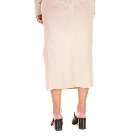 SANCTUARY Women's Sugar & Spice Ribbed Midi skirt size S oat milk - Picture 5 of 9